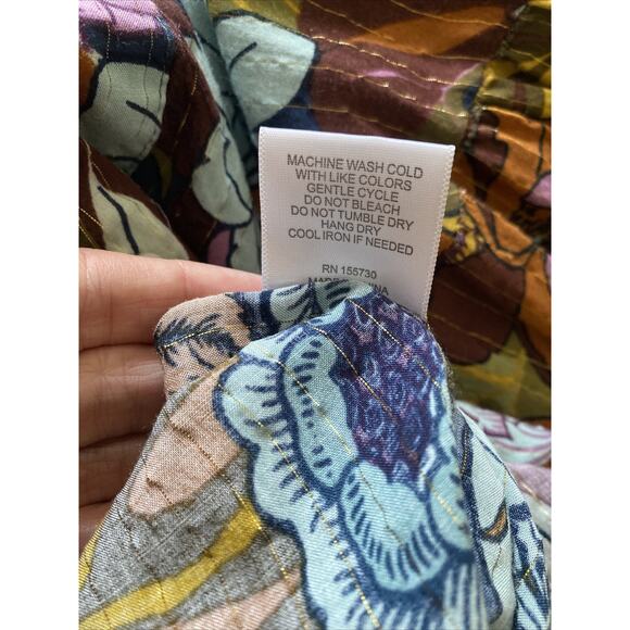 Jane‎ Delancey Womens Large Tunic Gold Mettalic Stripe - Picture 8 of 8